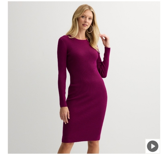 Nine West Dresses & Skirts - Nine West Crewneck Sweater Dress Color: Australian Orchid Size: LARGE (EUC)